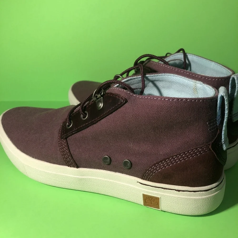 Timberland Chukka Bootie 8.5 Amherst Women's Canvas Sensor Flex Maroon